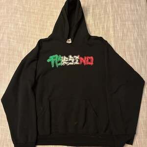 Asesino Corridos de Muerte Black Hoodie Mexican Flag Logo